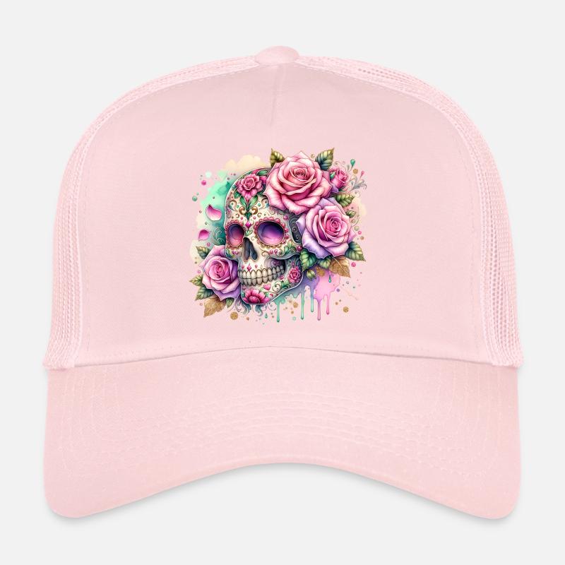 Fleurs Crâne Beauté Floraison Casquette trucker 