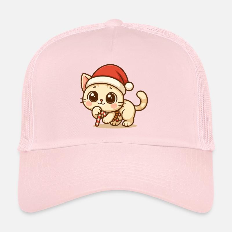 Chat de Noël Kawaii - Design de Noël mignon Casquette trucker 
