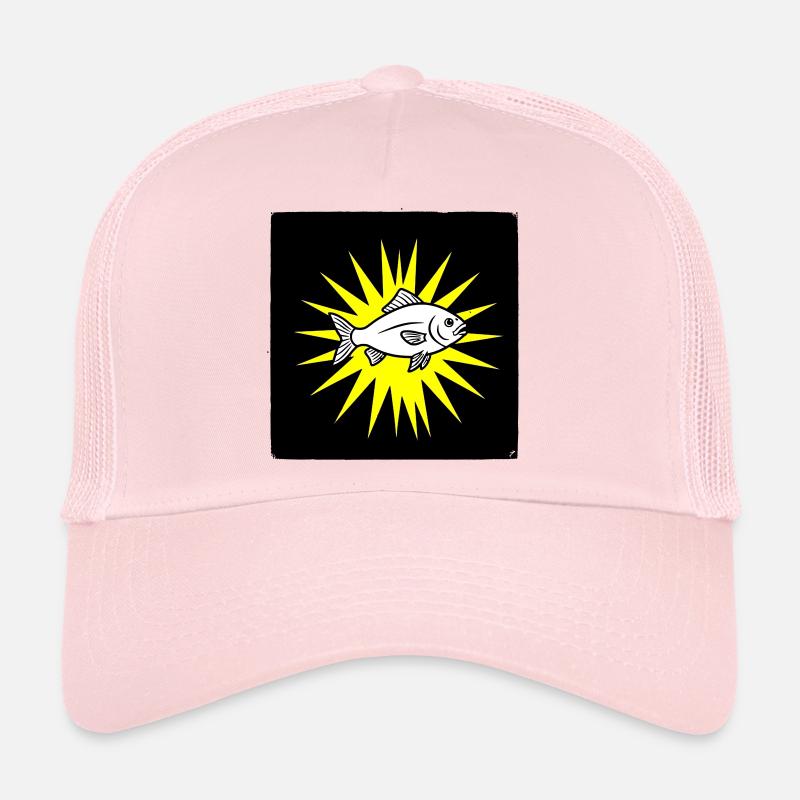 Des poissons cool dans le style punk rock et pop art Casquette trucker 