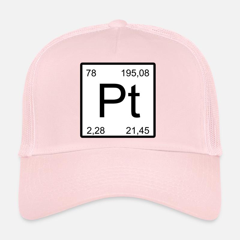Platin Pt Element Typog - Trucker Cap - Hellrosa