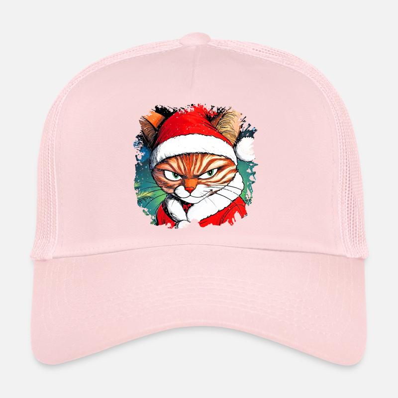 Chat de Noël Casquette trucker 
