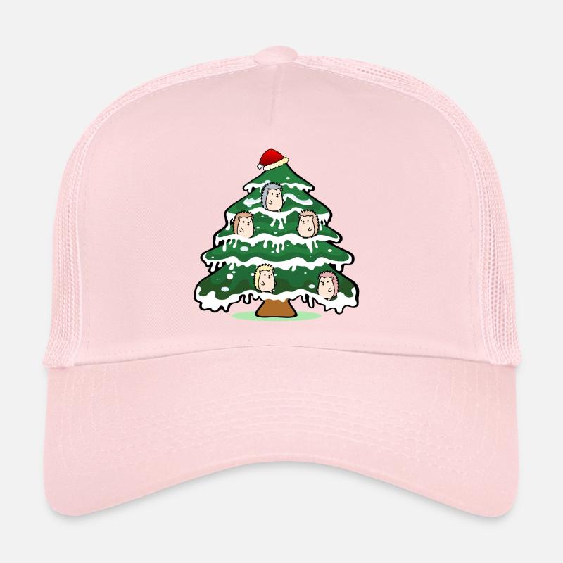 Funny Christmas Tree Christmas Hedgehog Trucker Cap