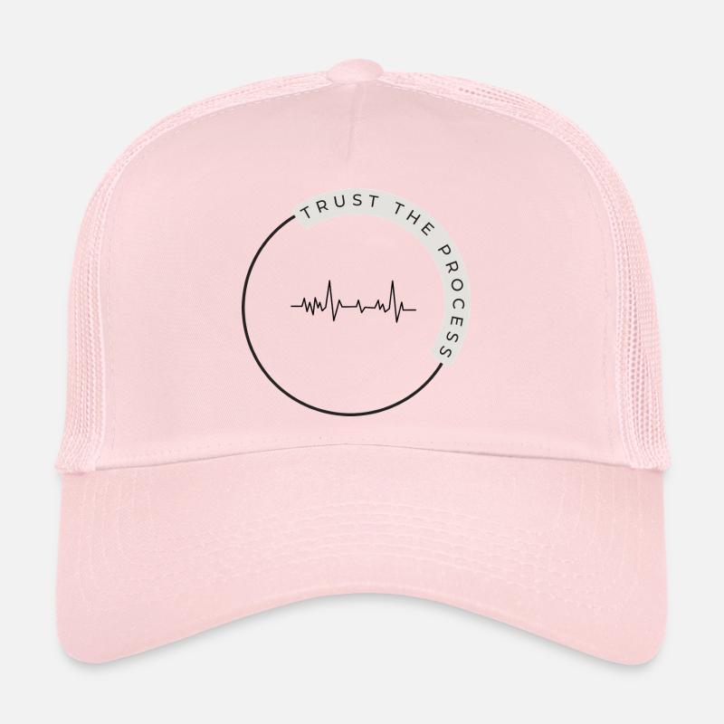 Trust The Process – Minimalistisches Mindset Shirt - Casquette trucker  - rose pâle