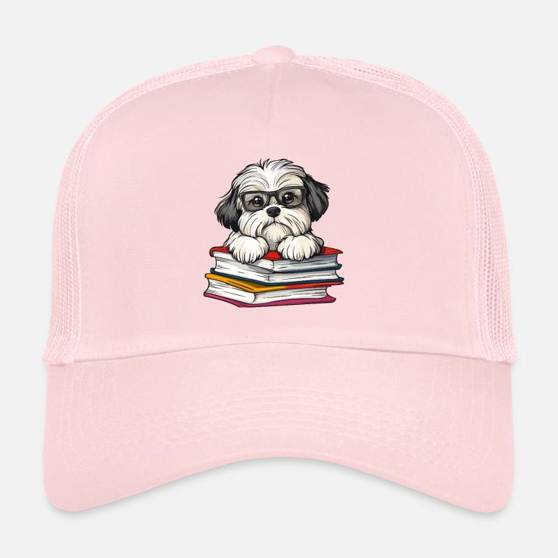 Süßes Havanesisches Hundelesebuch mit Brille Trucker Cap