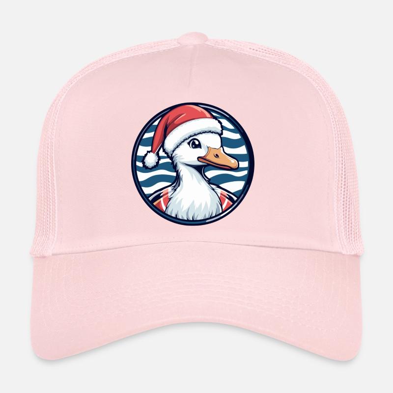 Canard de Noël en chapeau de Père Noël Casquette trucker 