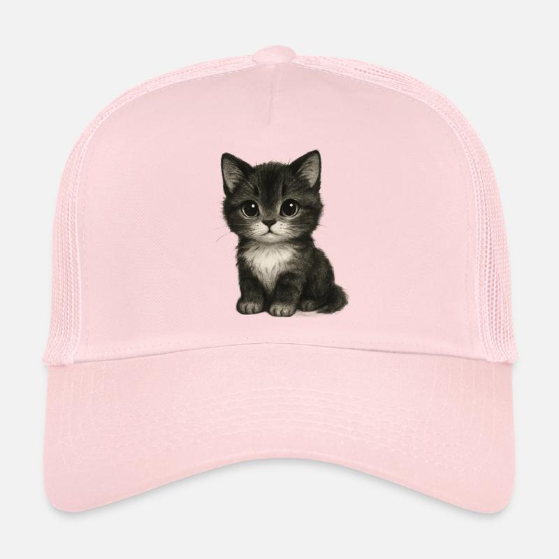 Cute kitten in cute drawing Trucker Cap