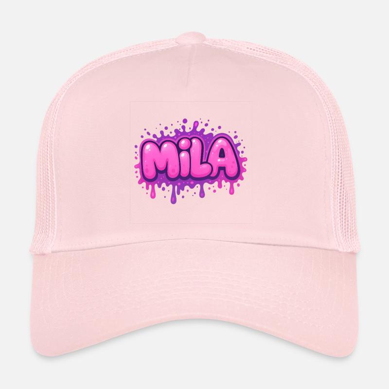 Graffiti  MILA Prénom cadeau idéal imprimable sur  Casquette trucker 