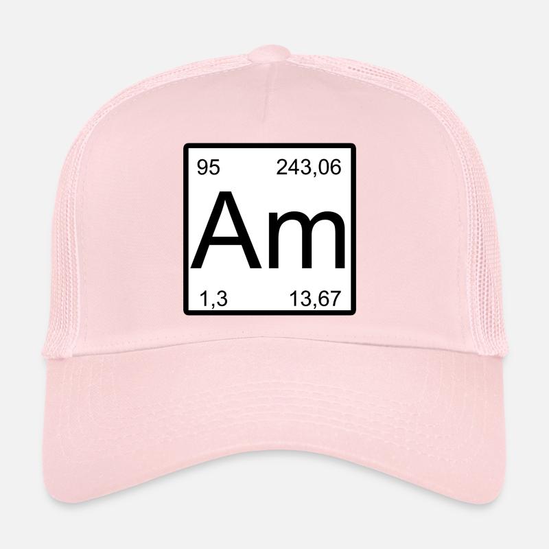 Typographie de l’élément Am en américium Casquette trucker 