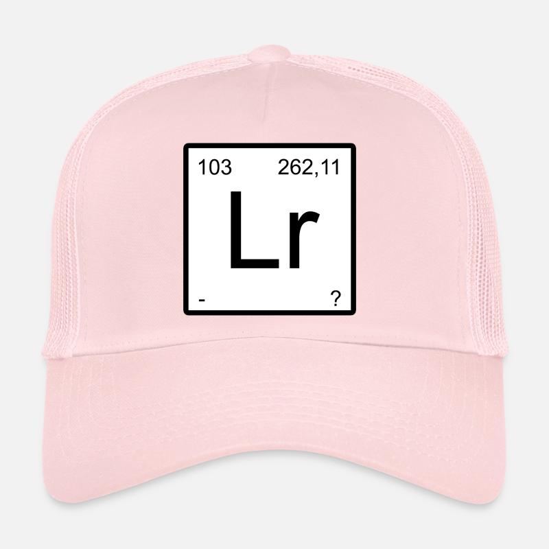 Lr Lawrencium Minimalist Tea - Trucker Cap - pale pink