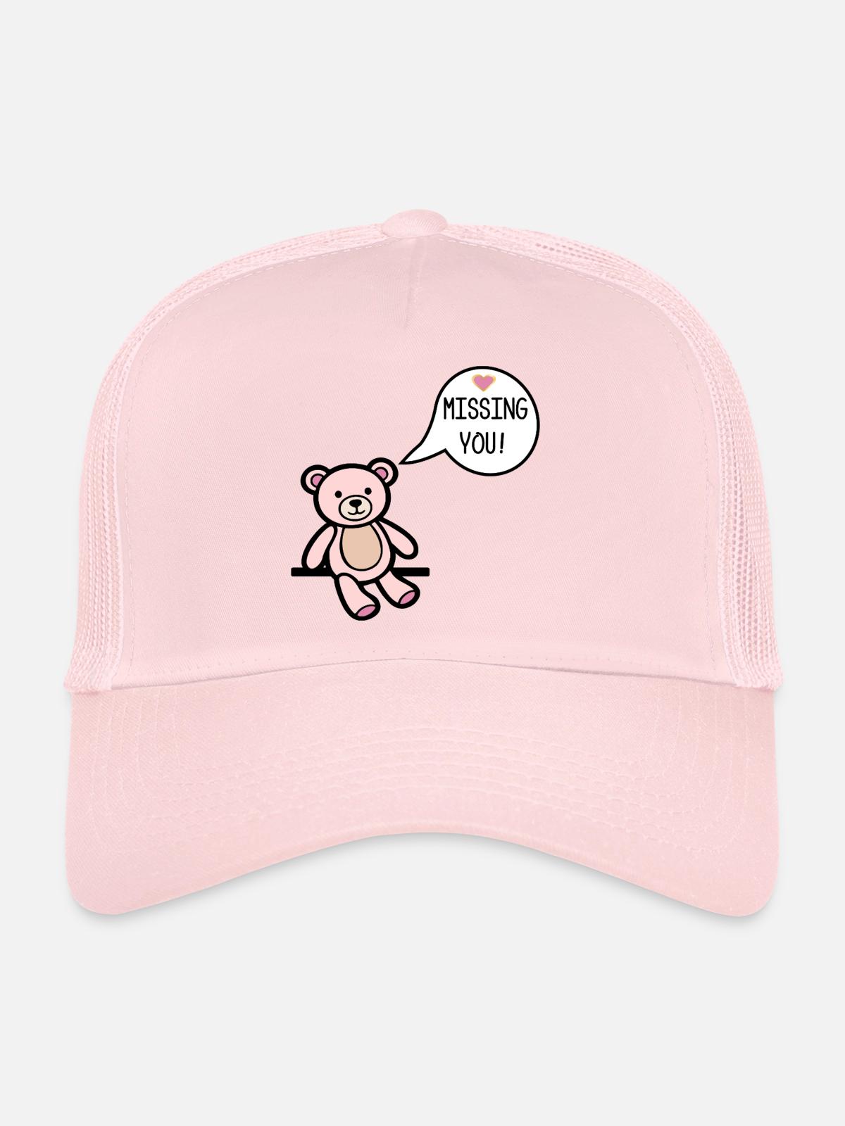 Tu me manque - Casquette trucker - rose pâle - Devant