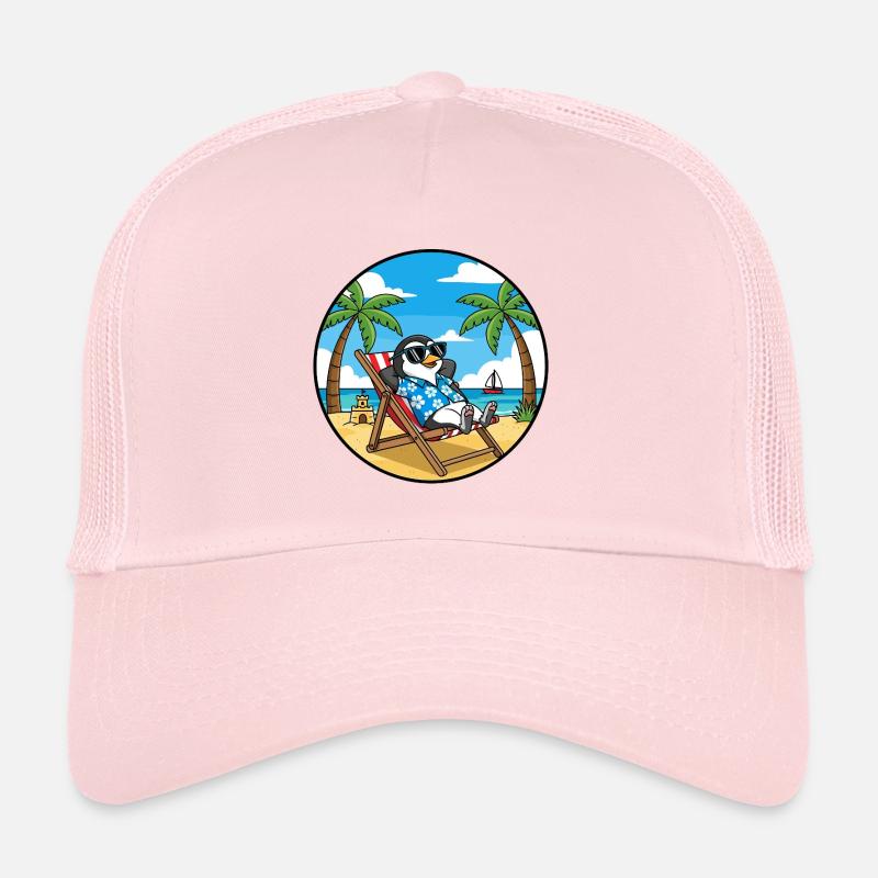 Ambiance estivale cool pendant les vacances Penguin Beach Casquette trucker 