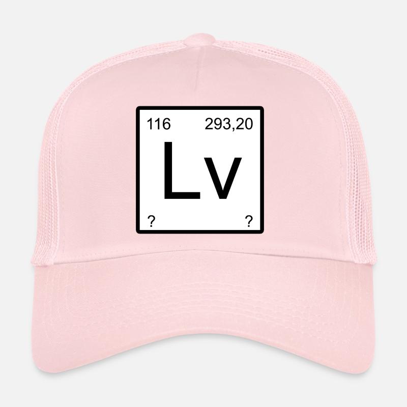 Conception carrée de l’élément Lv en livermorium Casquette trucker 