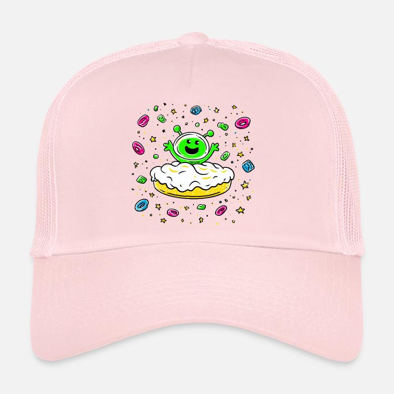 Space aliens on donut Trucker Cap