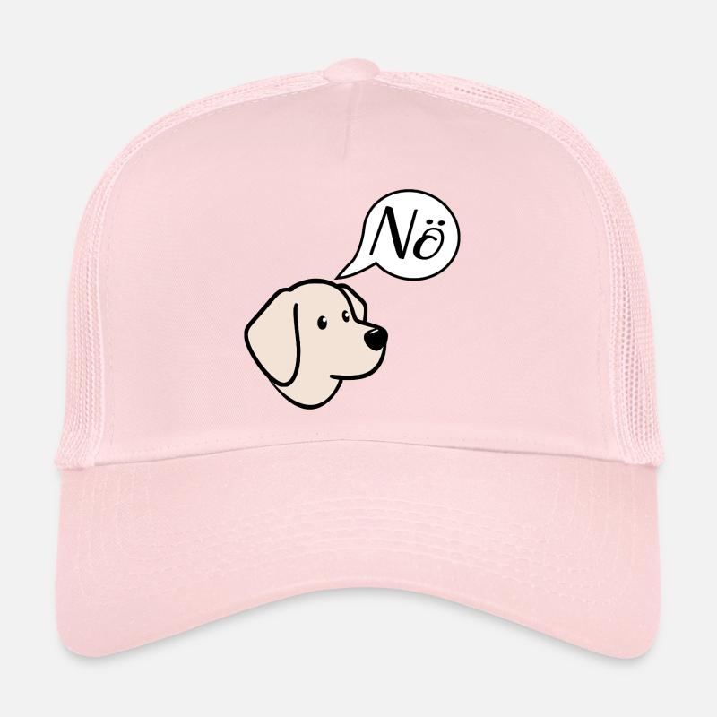 Pas de chiens - Casquette trucker  - rose pâle
