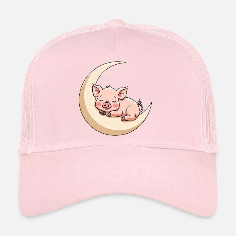 Cochon du sommeil lunaire Casquette trucker 