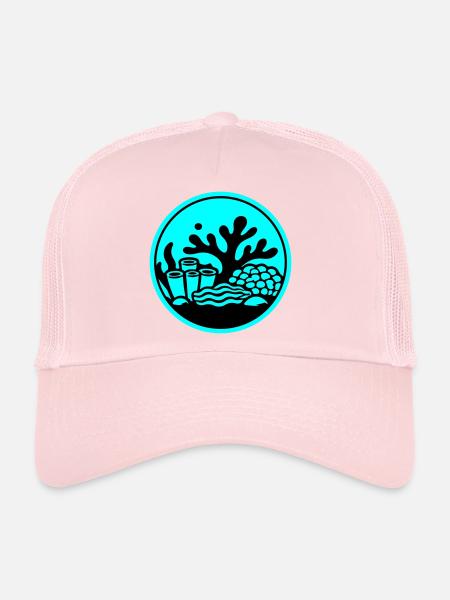 Coral Symbol Coral Reef Ocean - Trucker Cap - pale pink - Front