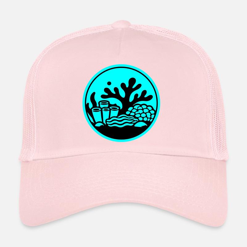 Symbole corallien Océan récif corallien Casquette trucker 