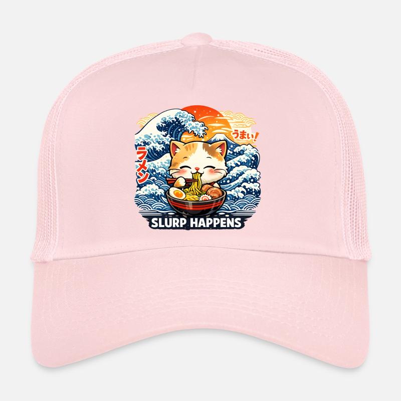 Ramen Katze Slurp Happens Trucker Cap
