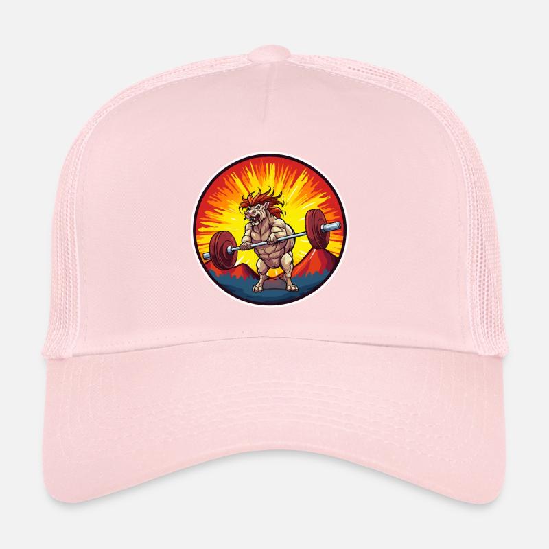 Haltérophile loup sous le feu du soleil Casquette trucker 