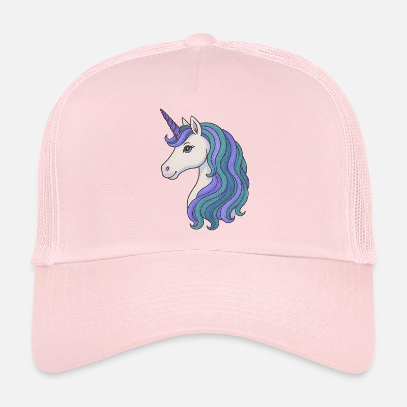 Pastel Unicorn Mane Portrait Trucker Cap