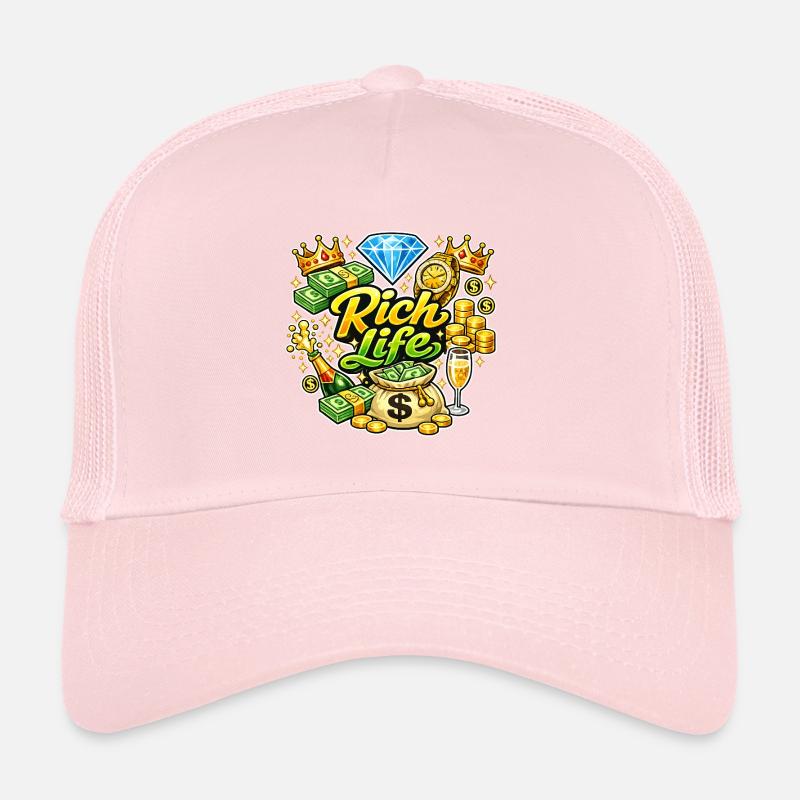 Rich Life Éclat et Diamants Casquette trucker 