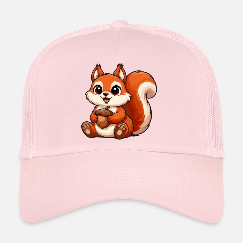 Motif d’écureuil mignon avec un noix Casquette trucker 
