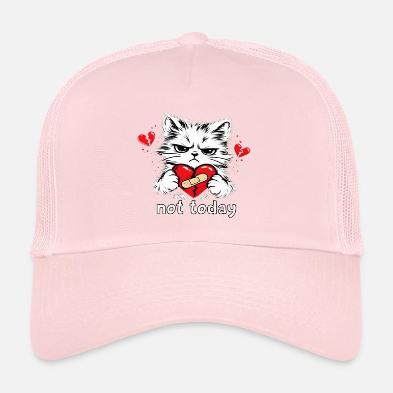 "Grimmige Katze mit Herzverband" Trucker Cap