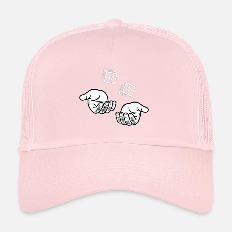 67 Six Sept - Casquette trucker - rose pâle