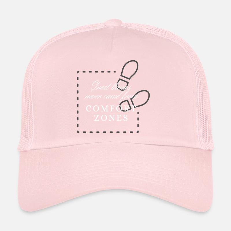 Sortez de votre zone de confort - Casquette trucker  - rose pâle