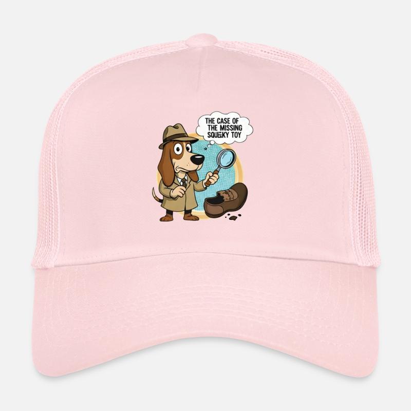 Detective Dog and Missing Toy - Trucker Cap - pale pink