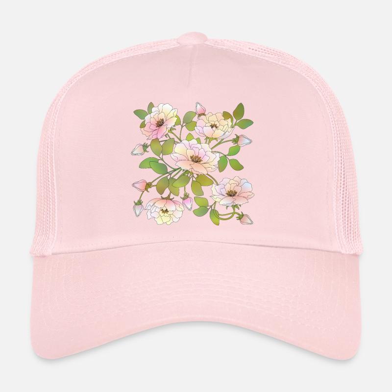 Fleur Casquette trucker 