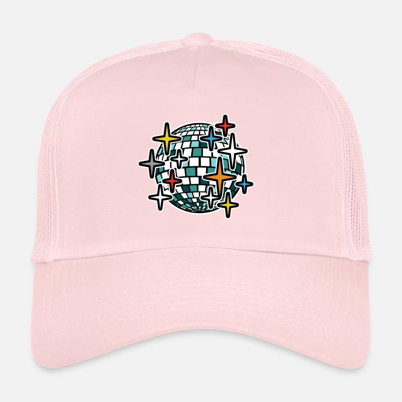 Spiegelkugel farbenfroh - Trucker Cap - Hellrosa