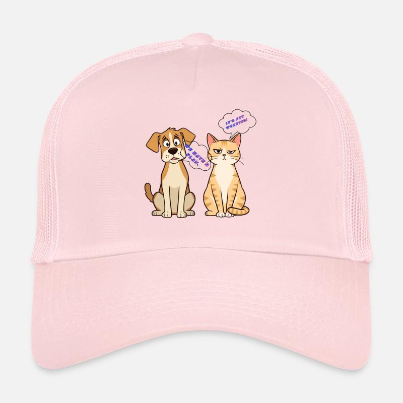 Plan Duo Pets vs Pas Fonctionne - Casquette trucker - rose pâle
