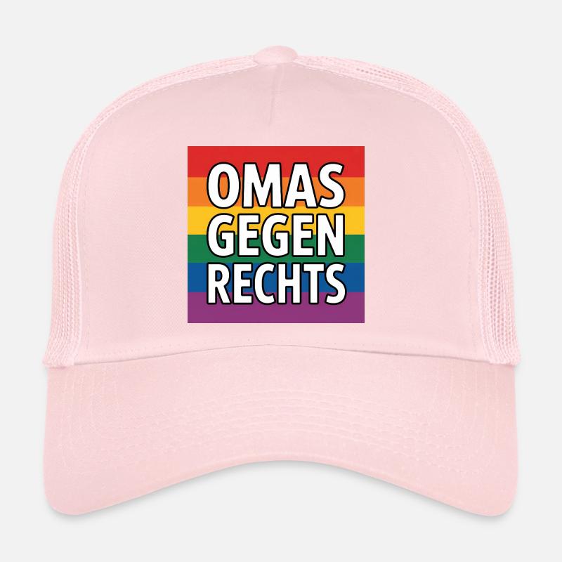 Grannies contre la droite - Antifa Rainbow Tea Casquette trucker 
