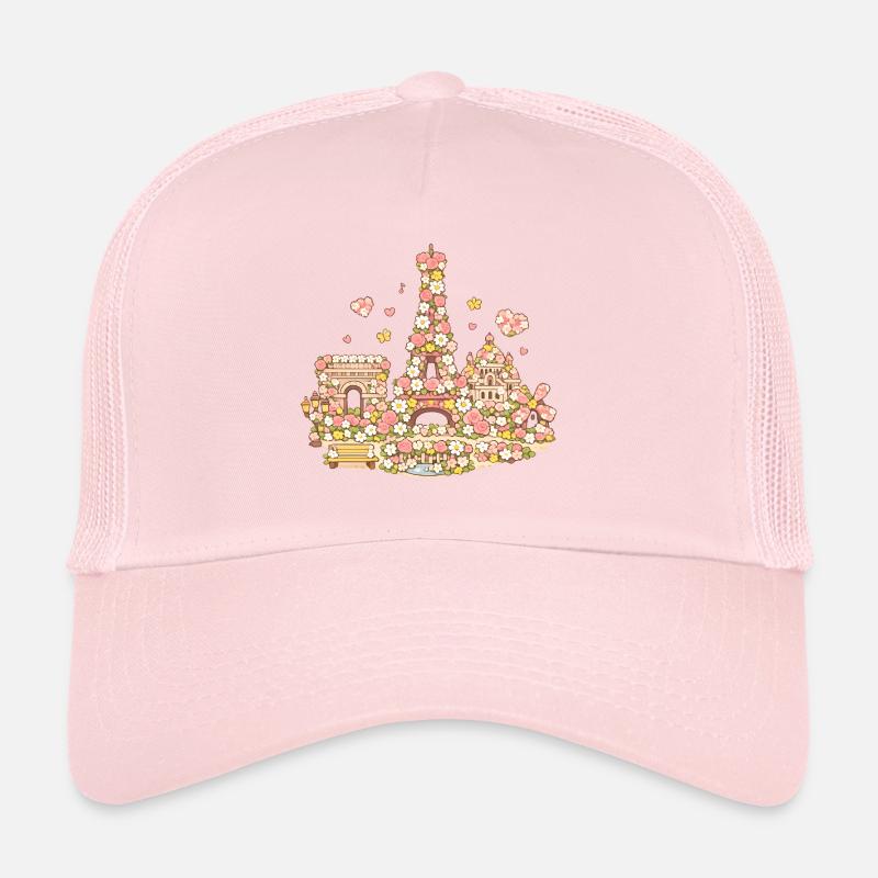 Florale Parisland-Wahrzeichen Trucker Cap
