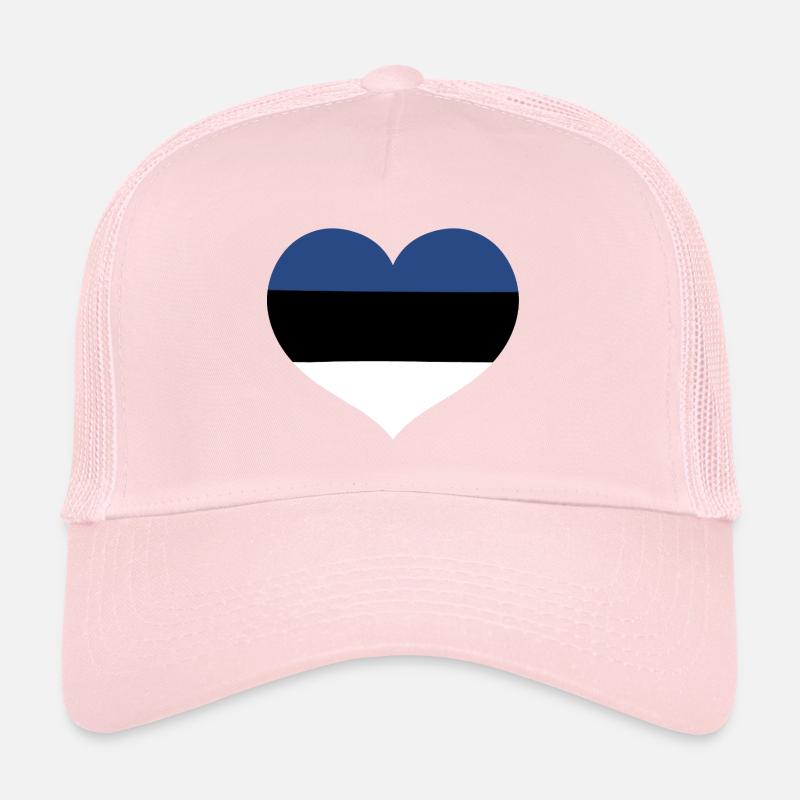 Drapeau du Cœur estonien Casquette trucker 