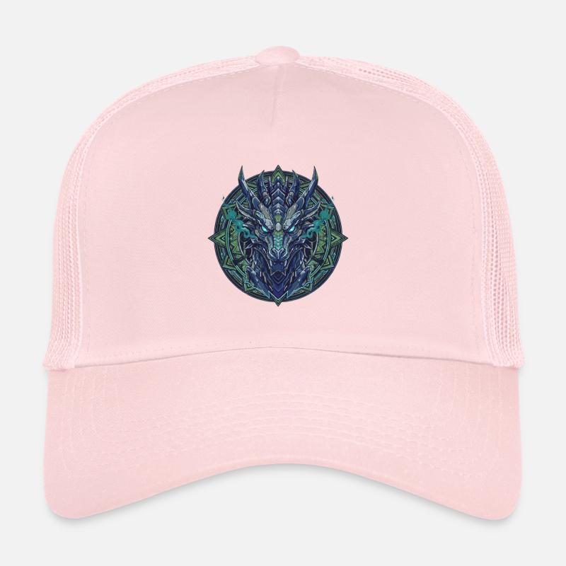 Teal Dragon - Mandala Trucker Cap