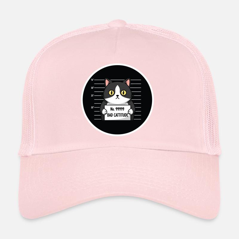 Photo d’identité du chat Bad Cattitude Casquette trucker 