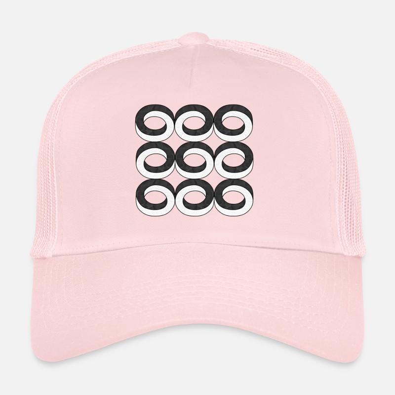 Optical Illusion Circles Texture Trucker Cap