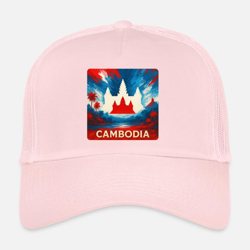 Conception du temple au Cambodge Casquette trucker 