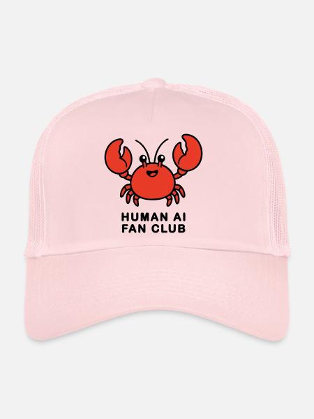 Club de fans de l’IA humaine - Casquette trucker  - rose pâle - Devant