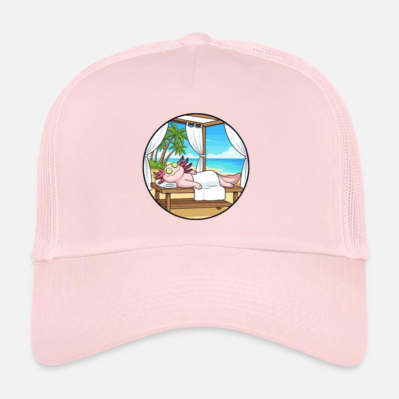 Beach Spa Axolotl Fish Relaxing Art Trucker Cap