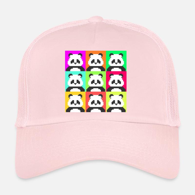 Pixel Pandas Pop Art | Coloré et amusant Casquette trucker 
