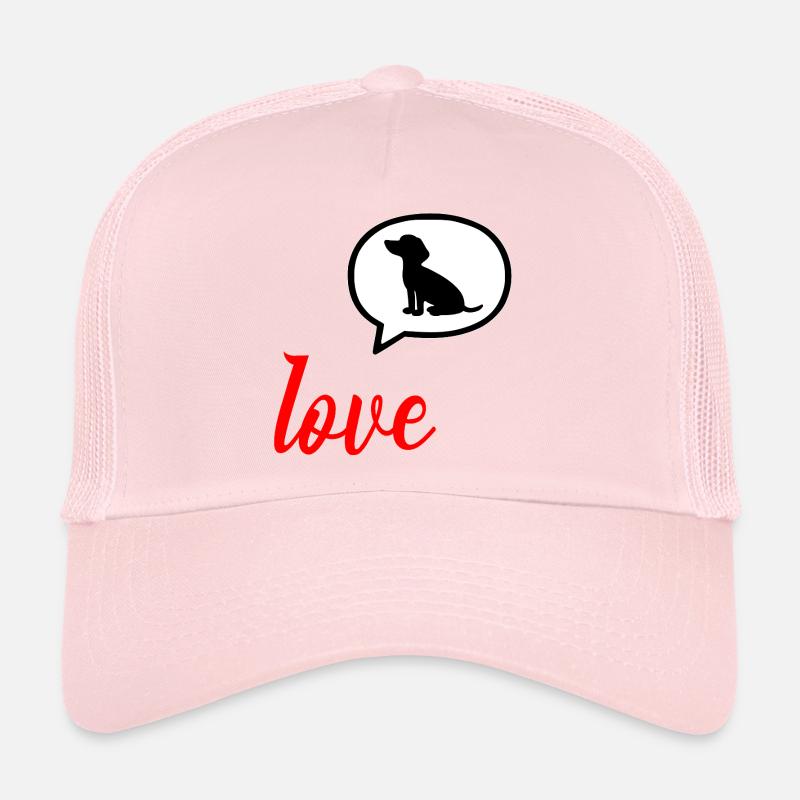 Love Statement Dog Trucker Cap