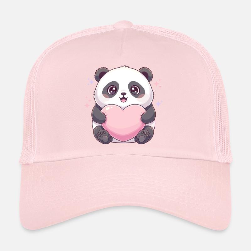 Panda Ami Cœur Casquette trucker 