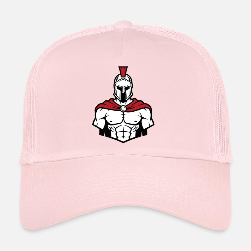 Spartan Face Bodybuilding Krieger-Maskottchen Trucker Cap
