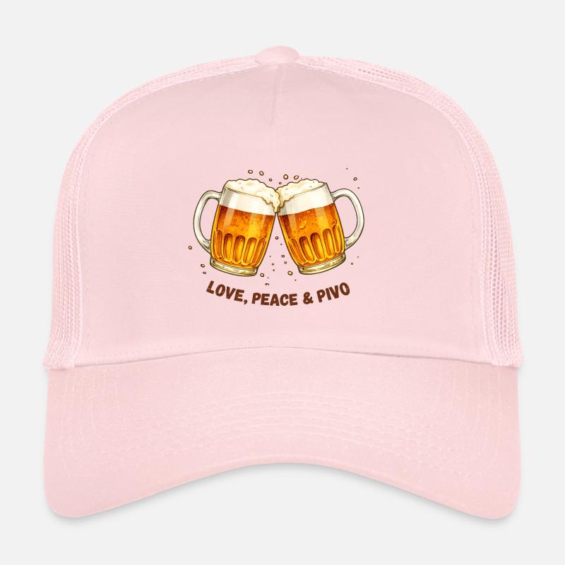 Love-_Peace_-_Bier Trucker Cap