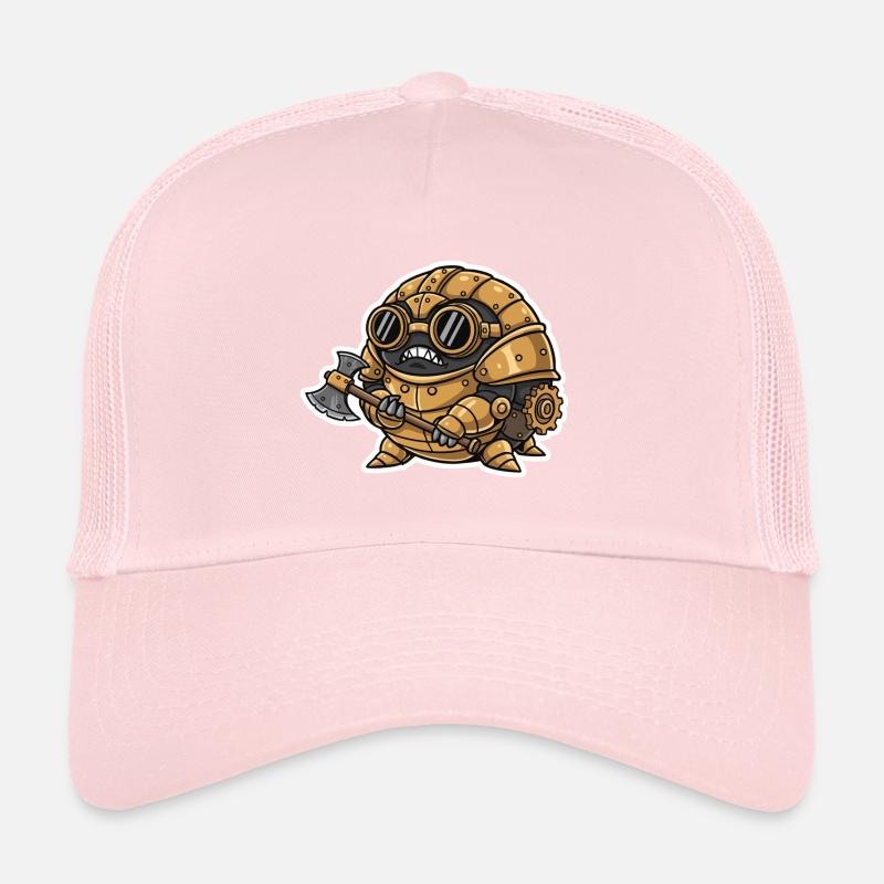 Cloporte Guerrier Steampunk Hache Armure Cuivre Casquette trucker 