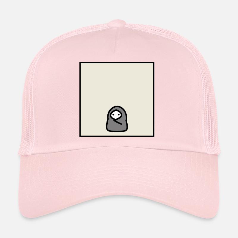 Introvert Cocoon Minimal Meme Character Trucker Cap