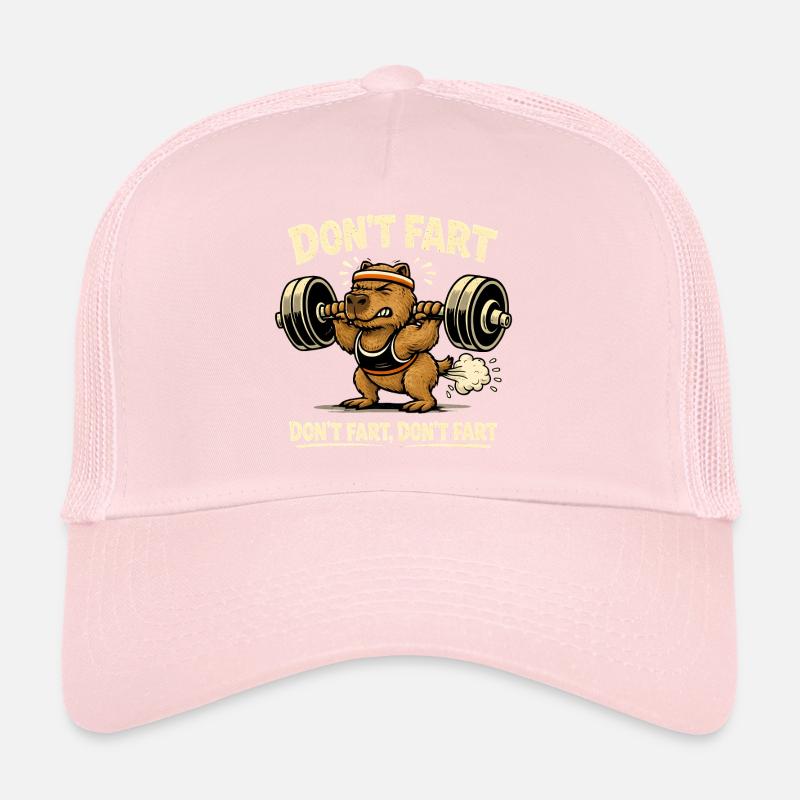 Lustiges Gym Capybara - Don't Fart - Gewichtheben Trucker Cap